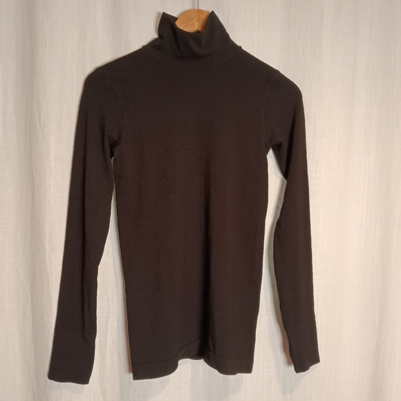 Athleta Wool Blend Sweater Women's Black Mock Neck/Turtleneck Size XS - Picture 2 of 12